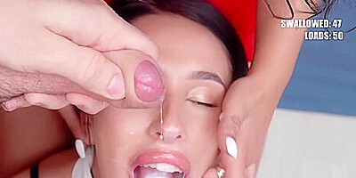 Alyssa Bounty 1st Bukkake Cumshot Compilation