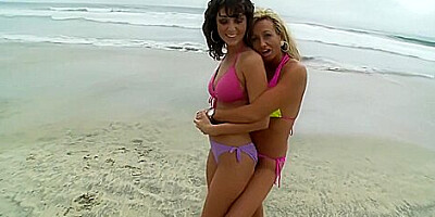 Amber & Misty - On The Beach - E059