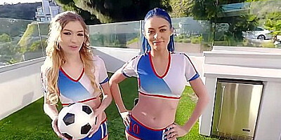 Soccer Is For Suckers Friends In Training With Vanessa Sky, Mackenzie Moss And Jewelz Blu