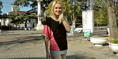 Picked up and paid to show her hairy muff