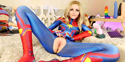 Captain marvel tests new bad dragon toys