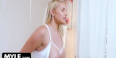 Busty Blonde Slut Gets Her Tight Milf Pussy Wet And Fucked During Yoga Workout