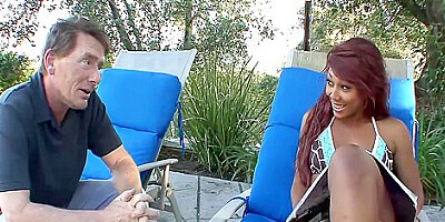 Redhead Black Ebony Leilani Leeane Talk To Rough Fuck By Old White Guy - Teaser Video