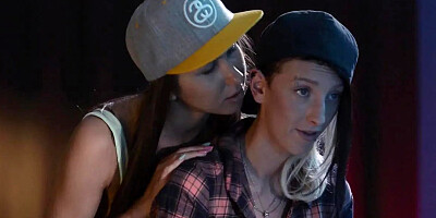 Snapback strap-on slut