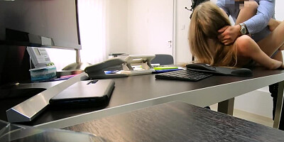 Sweet blonde Bonnie Dolce is plowed at the job interview