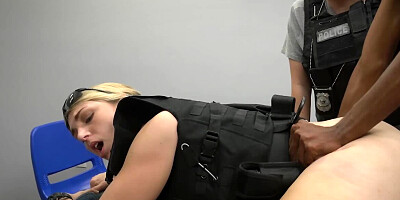 Two chubby girls are having 3some with a hung black man