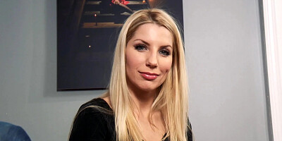 POV blowjob by a naughty mature blonde