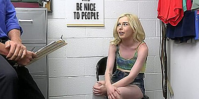 Inexperienced Teen 18+ Stripped Down & Searched By Security Officer