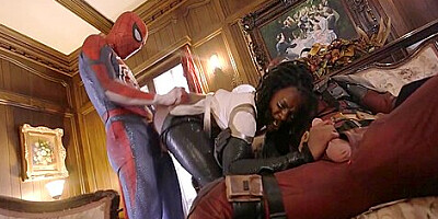 Deadpool And Spiderman Fucking Monica Rambeau Hard