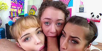 Swapping And Sucking Cock - Spencer Bradley, Allie Addison And Aliya Brynn