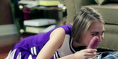 Cheerleader Stepdaughter Knows What Stepdaddy Likes With Alec Knight And Riley Reid