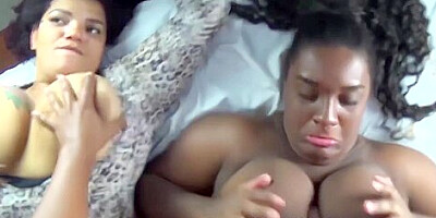 Two Brazilian Bbws Get Cum On Their Tits