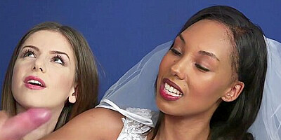 Stella Cox And Her Ebony Bestie Cfnm Handjob