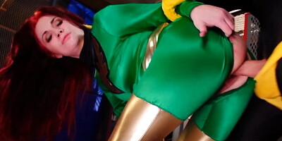 Redhead girl polishes hard cock and gets fucked balls deep