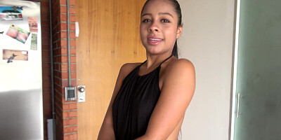 Tight young Colombian asshole stretched by a thick cock