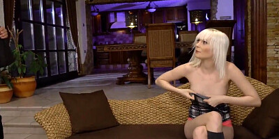 Blonde revenges on BF by having fun with busty stepmom