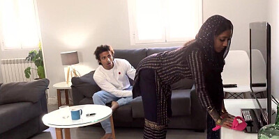 Gorgeous mad in a traditional Indian outfit gets fucked