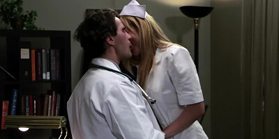 Roughly doctor takes a scandalous nurse to get it on with her
