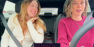 And Nadia Foxx Take On Another Drive Thru With The Lushs On Full Blast!