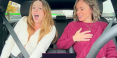 And Nadia Foxx Take On Another Drive Thru With The Lushs On Full Blast!