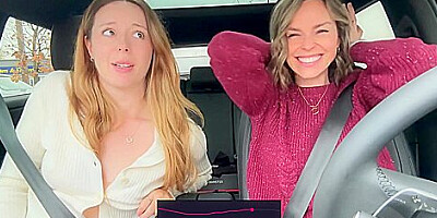 And Nadia Foxx Take On Another Drive Thru With The Lushs On Full Blast!