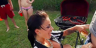Trinity St Clair, Jamie Valentine And Lizz Tayler - Pornstar Orgy Outside At Field Day With Big Tits And Big Asses