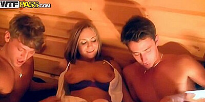 Asya Kitty, Olie And Sergei In Hot University Girls Fuck In Cottage