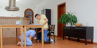 Sneaky Senior Semen Sampling Shoe-sniffer - Taylee Wood