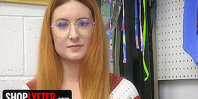 Redhead Nerd Babe Shoplifts From The Wrong Store And Lp Officer Teaches Her A Lesson