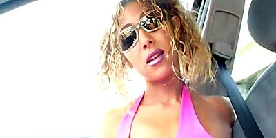 Blonde Masturbates In The Car For A Hot Amateur