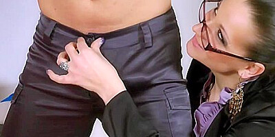 Black Haired Domme Sucks And Fucks Her Man - Gina Killmer