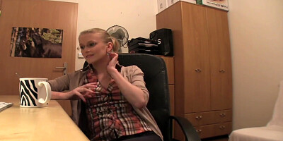 PublicAgent Kate falls for a fake job interview and smallish