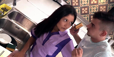 Spicy housemaid Jade Presley is fucked by Tommy Cabrio