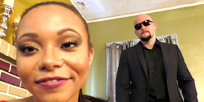 A girl that loves big dick is sucking and teasing this man today