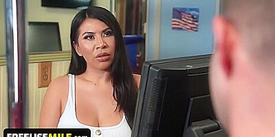 Dry Cleaners Threesome - Two Milfs With Bouncy Booties Tokyo Lynn And Sandy Love Take Turns Riding Dick - Nicky Rebel