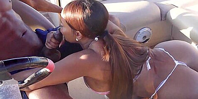 Exotic Ebony Yum Squirts On Step daddy