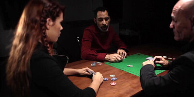 Slut poker hottie goes all in