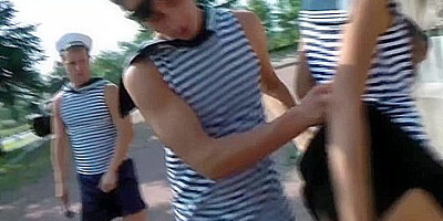 Sergei, Adeline And Asya Kitty - Real College Girls Fuck At Marine Party