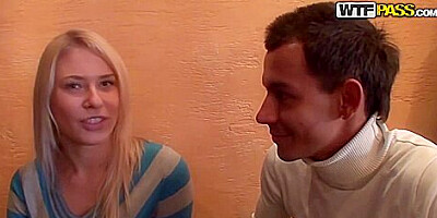 Blonde Girl Sex Adventure In A Cafe - Eric, Ilya And Iry