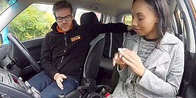 British Ebony Fucks Driving School Instructor Right