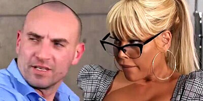 Naughty America Bridgette B. fucks married man on couch