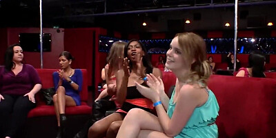 CFNM party featuring a male stripper and horny women