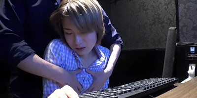 Japanese girl being groped all over