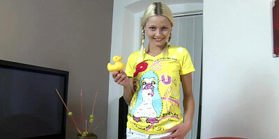 Golden shower for a duck