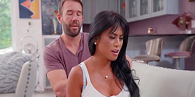 Ember Snow - Sexy Asian Fucks Neighbors Big Cock In