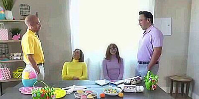 Slutty Bunnies And Suck On Their Stepdaddies Dicks With Katie Kush And Cecelia Taylor
