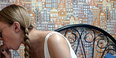 Shy Librarian with Small Tits Turned Out to Be Avid Anal Lovers and One Cock Is Not Enough for Her