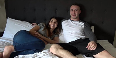 Naughty girl fucked by her muscled lover