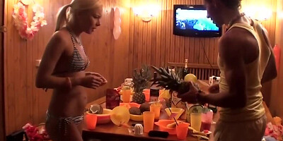 These two white chicks are trying to get the attention of the black stud