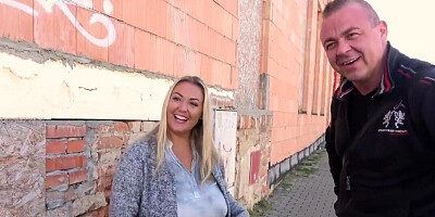 Hunter wins bet and fucks blonde MILF with big melons